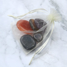 Load image into Gallery viewer, Chakra crystals set (smooth, flatstone)
